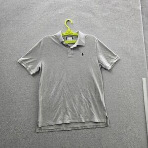 Polo Ralph Lauren Boys Polo XL (18-20) Gray Embroidered Logo Short Sleeve